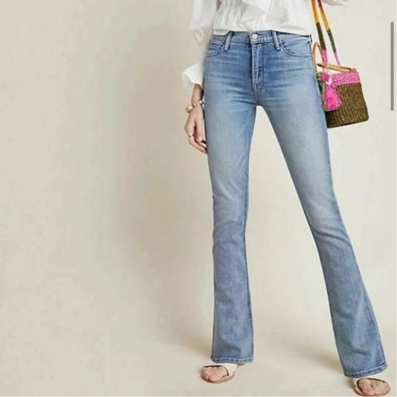 MOTHER Denim - Mother High Waisted Weekender Skimp Hold My Hand Flare Jeans Size 25 NWT